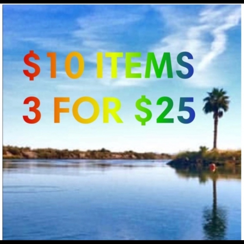 $10 items 3 for $25